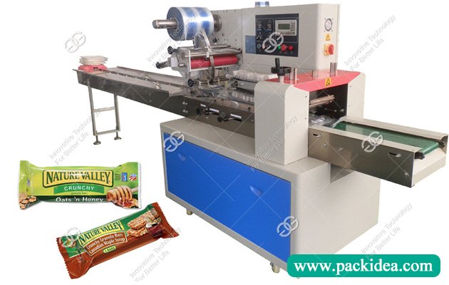 Horizontal Flow Pack Granola Bar Packaging Machine Supplier